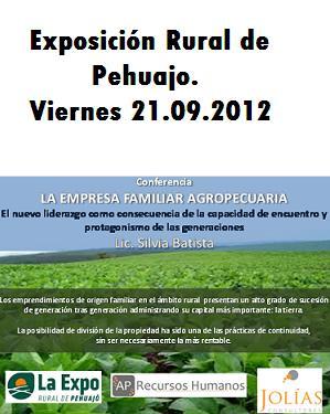 Conferencia la Empresa Familiar Agropecuaria en Pehuajo