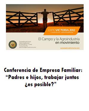 Conferencia de Empresa Familiar en Expo Rural Victoria 2012.