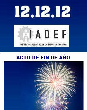 12.12.12 · Acto de Fin de Año del IADEF