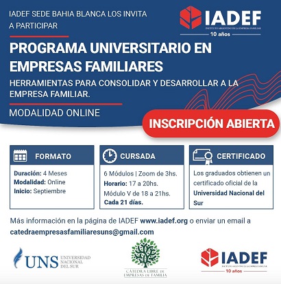 Programa Universitario en Empresa de Familia