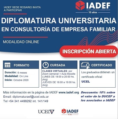 Diplomatura Universitaria en Consultoría de Empresas Familiares